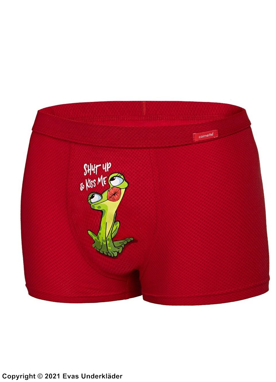 Boxershorts für Herren, hochwertige Baumwolle, Frosch